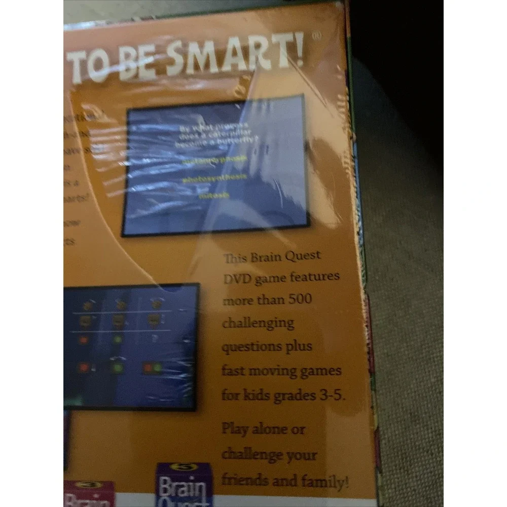 BRAIN QUEST DVD GAME By BRIGHTER MINDS PLAY ON YOUR TV; OVER 500 QUESTIONS!! (M)
